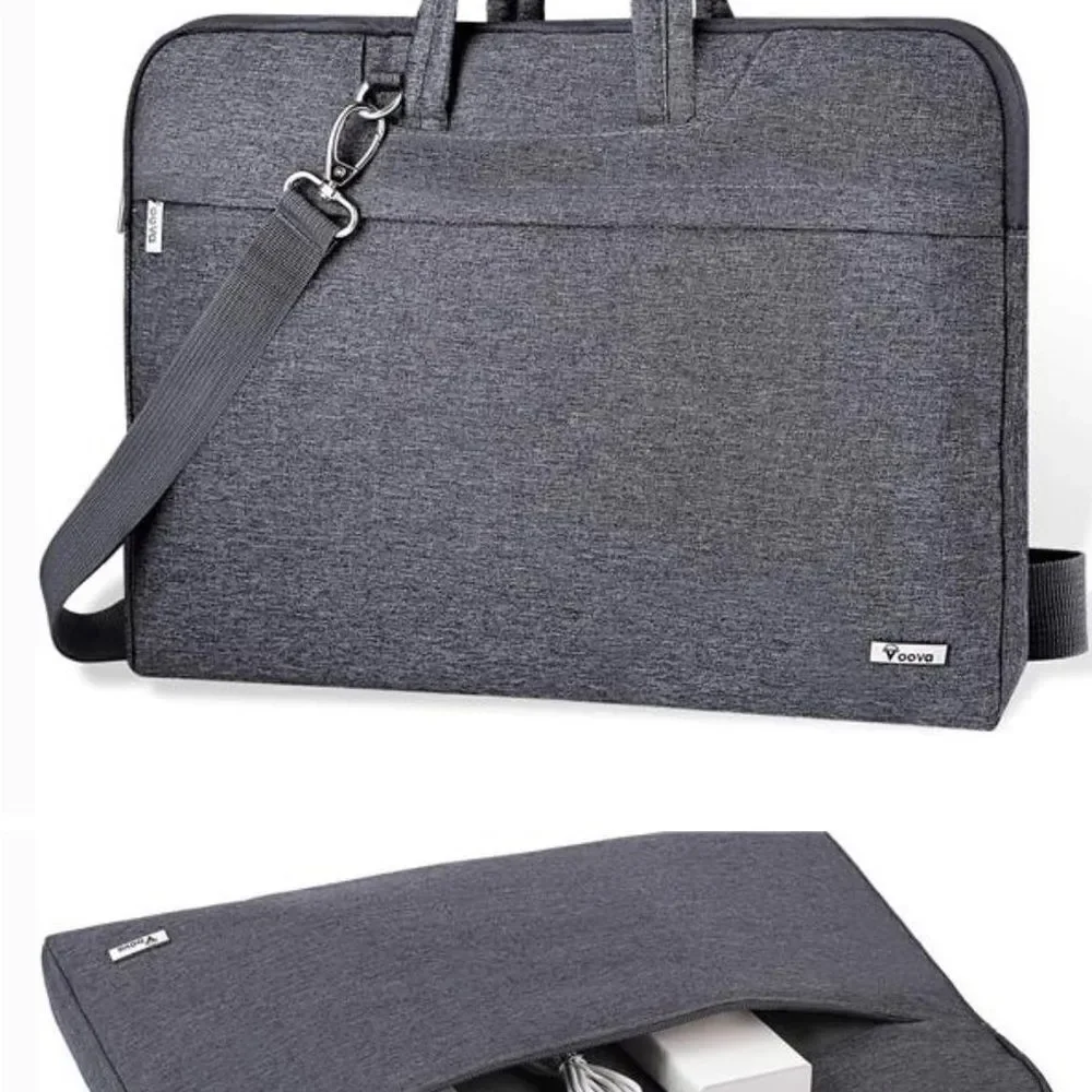 15.6 Inch Laptop Sleeve Case Bag with Shoulder Strap, Grey